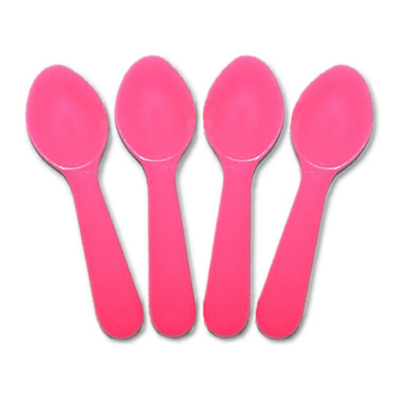 Free pink spoons.