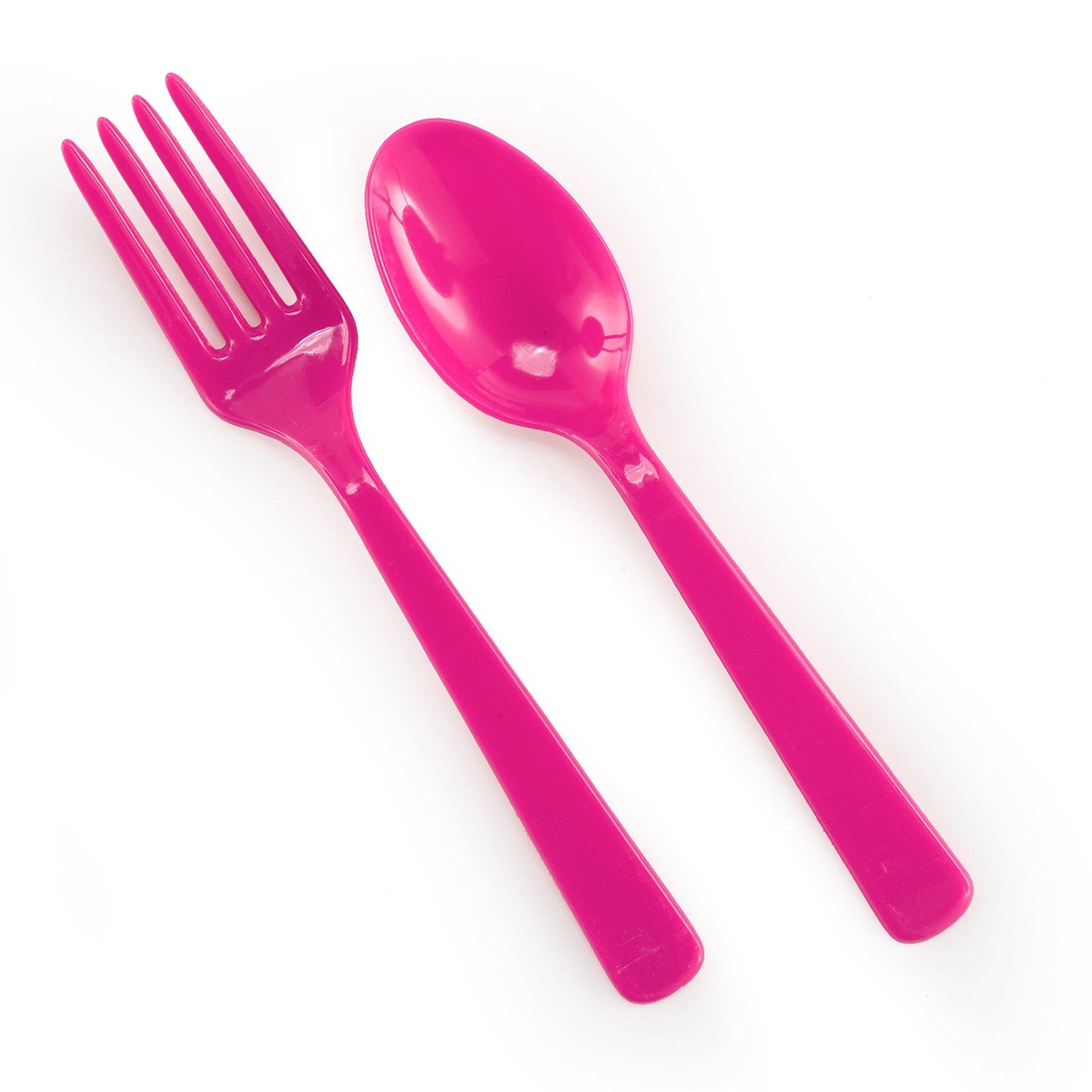 Pink spoons cliparts.