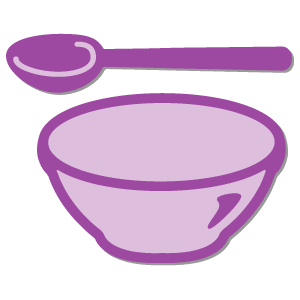 Spoon and bowl.