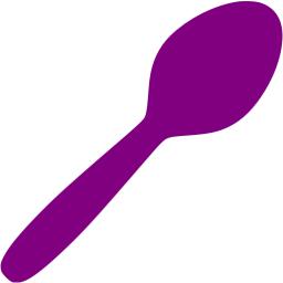 Purple spoon icon.