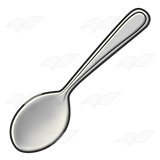 Silver spoon clipart