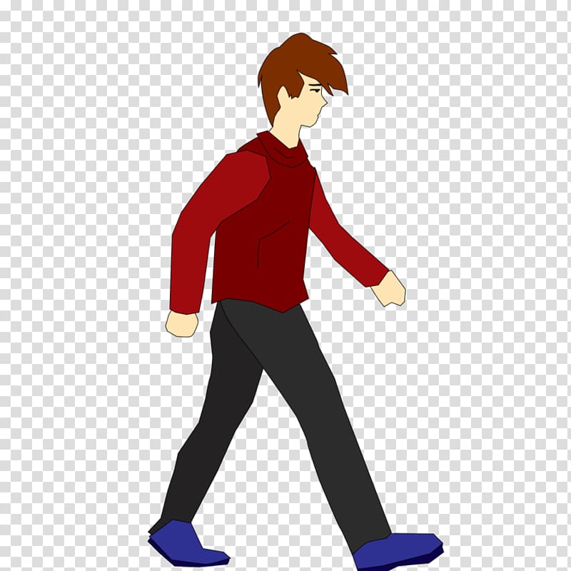 Walking male illustration.
