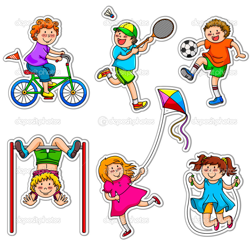 Kids playing sports.