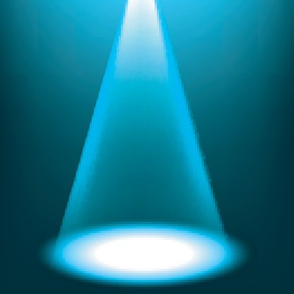 Blue spotlight shining Clipart Image
