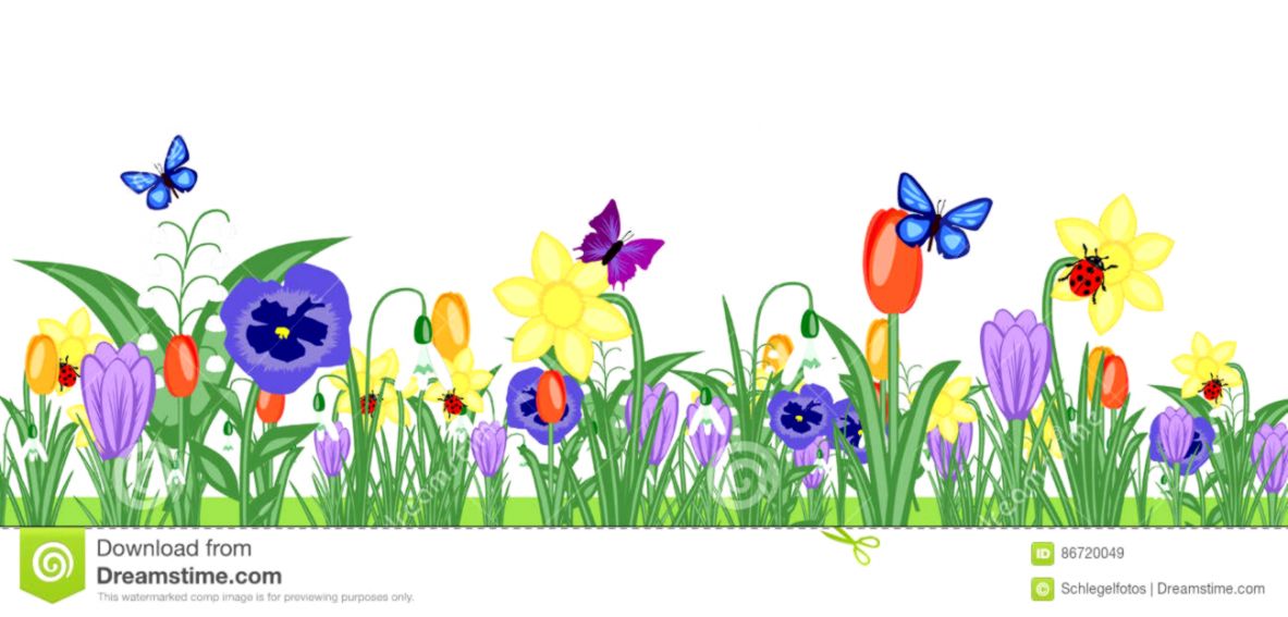 Spring Flower Banner Clip Art
