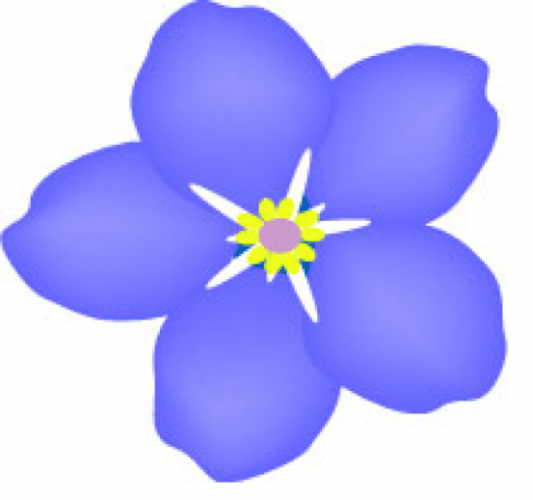 spring flowers clipart blue