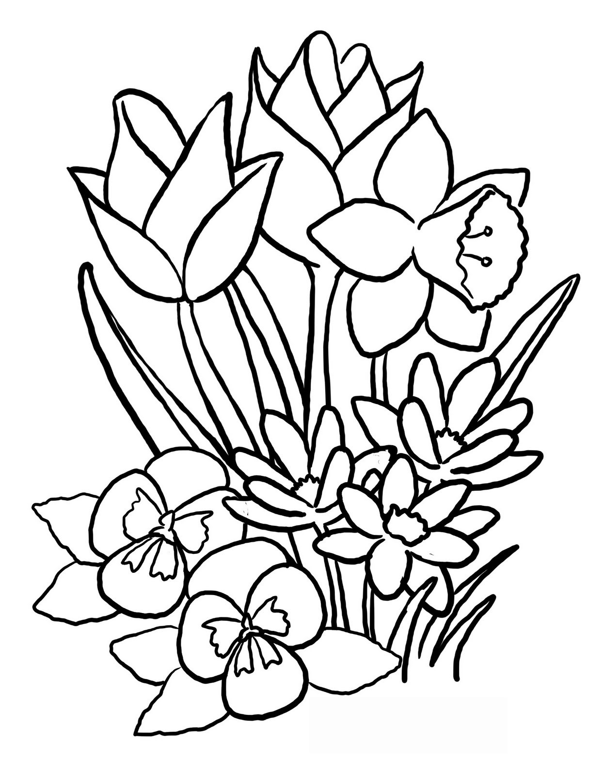 Free Drawing Of Spring Flowers, Download Free Clip Art, Free