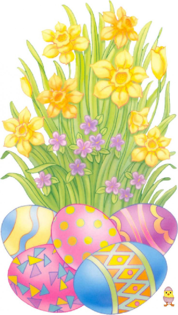 Easter flowers clipart.