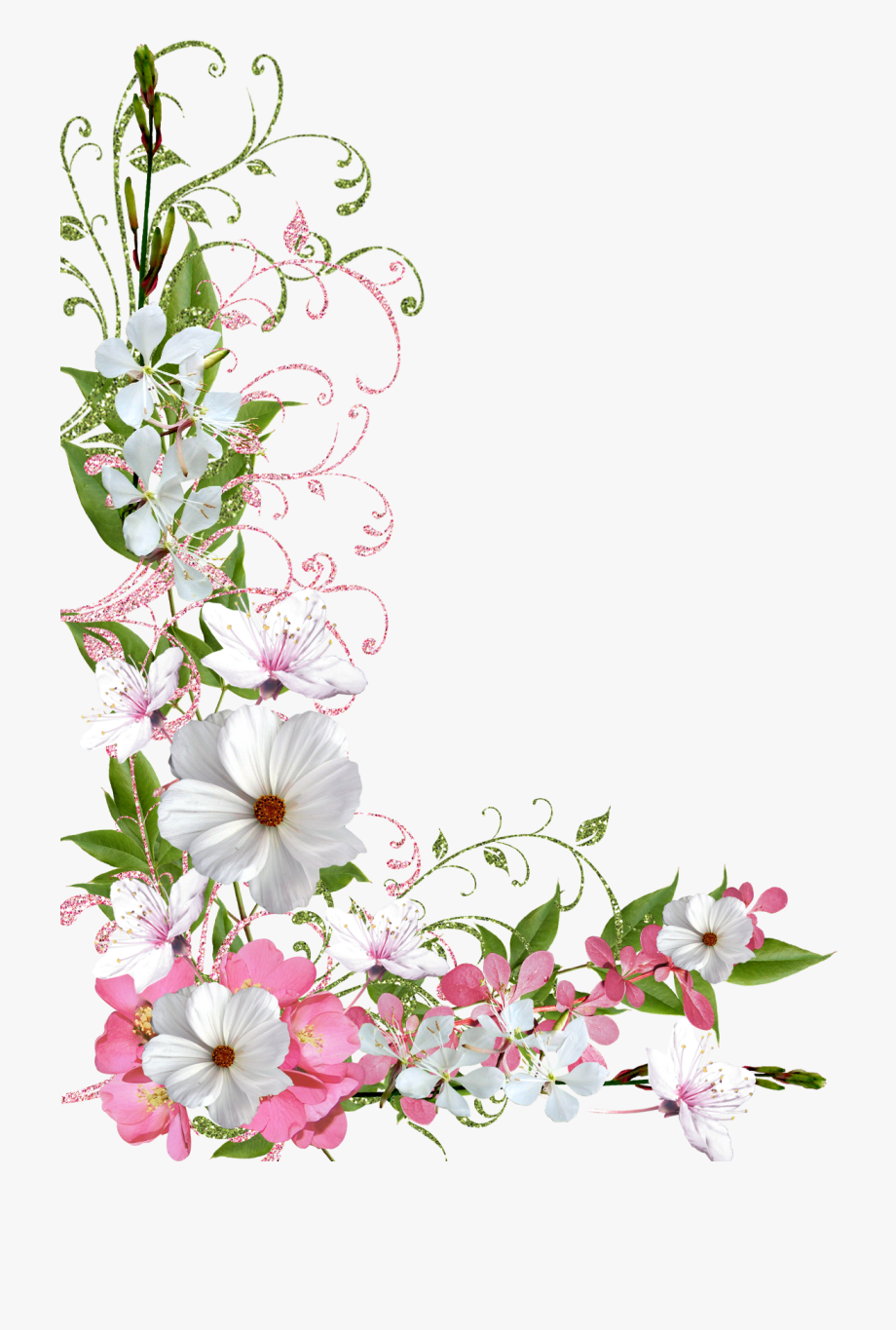 spring flowers clipart pastel