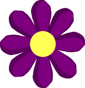 Purple Spring Flower Clip Art at Clker