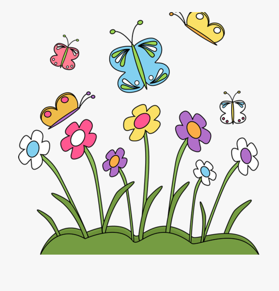 Black And White Butterflies And Flowers Clipart