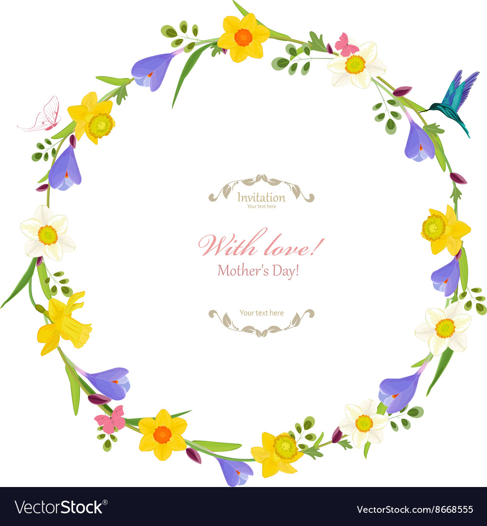 spring flowers clipart vector