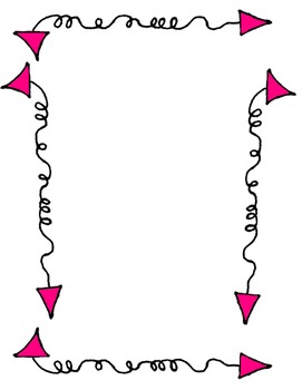 Arrow and Squiggle Borders Clip Art