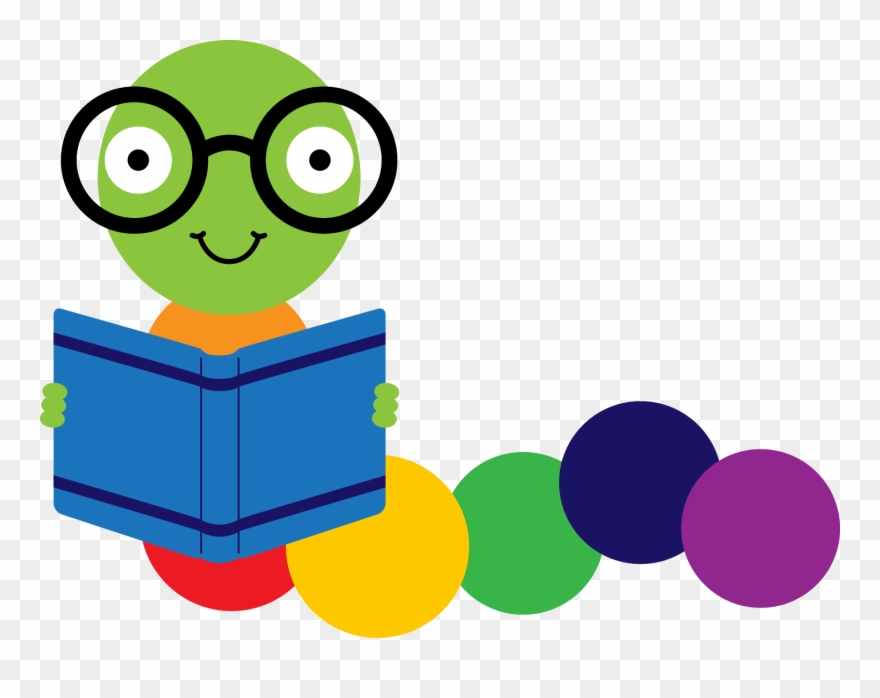 Library clipart bookworm.