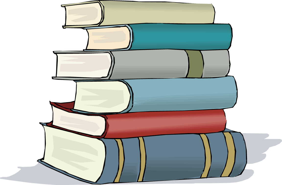 stack of books clipart line drawing