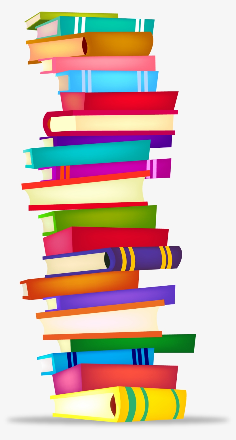 stack of books clipart stacked