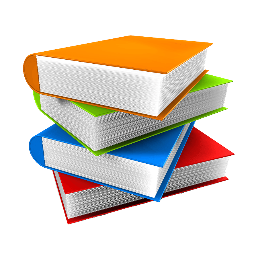stack of books clipart transparent background
