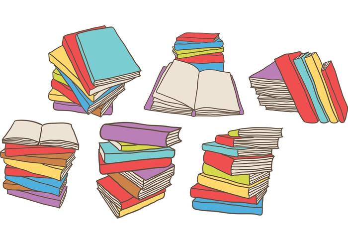Stack Of Books Free Vector Art