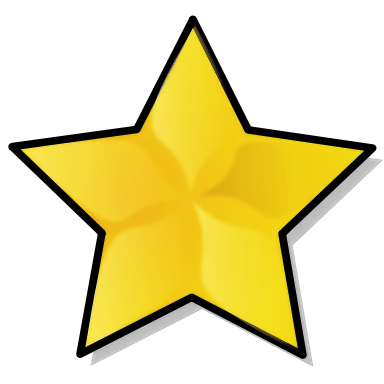 Gold star clipart.
