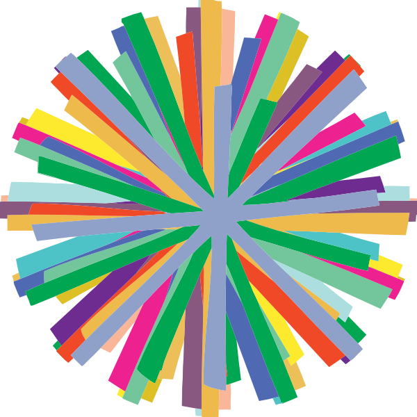starburst clipart colorful