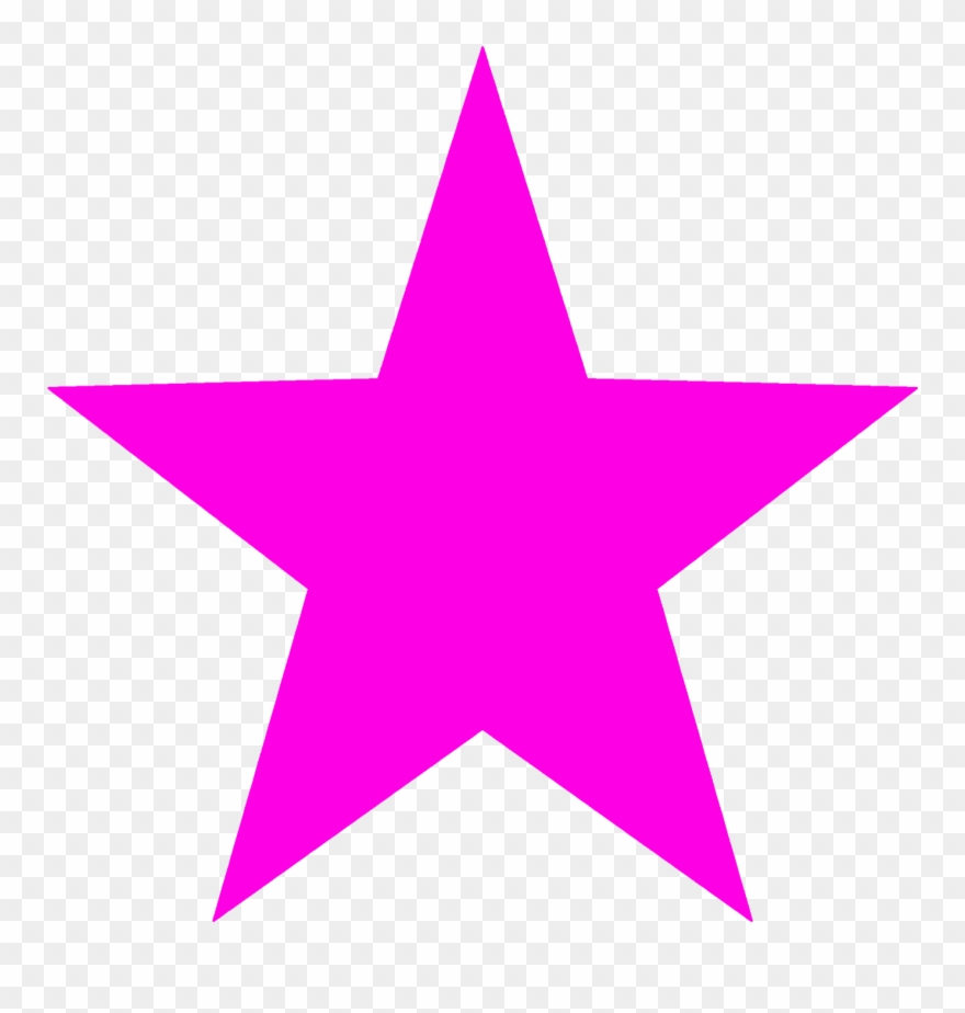 Pink star template.