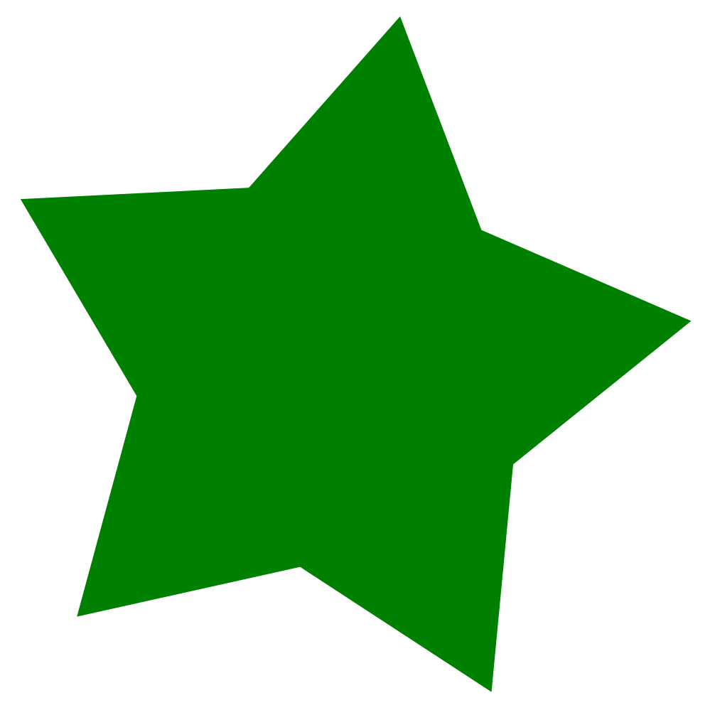 Lime green star.
