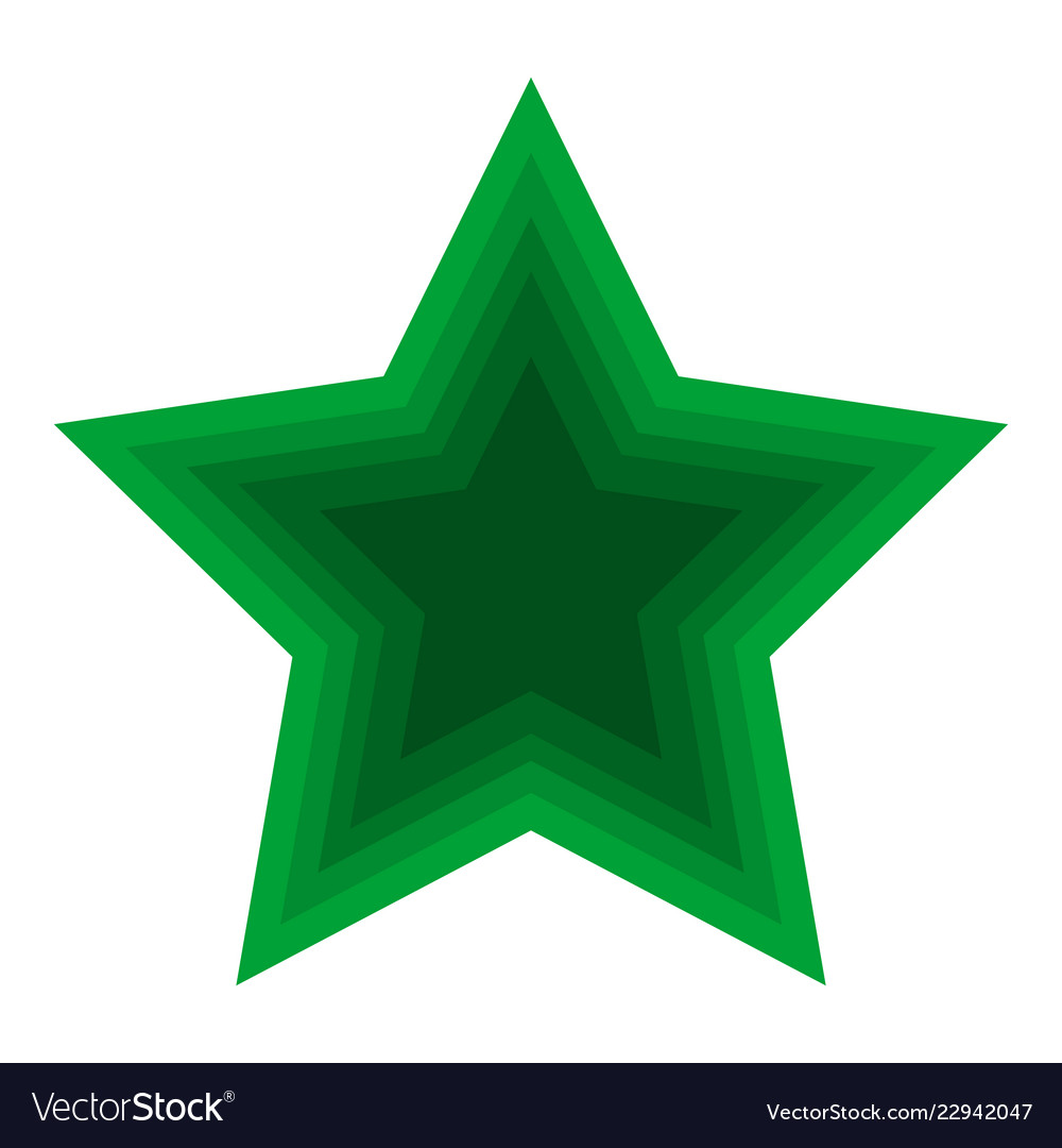 Christmas green star.