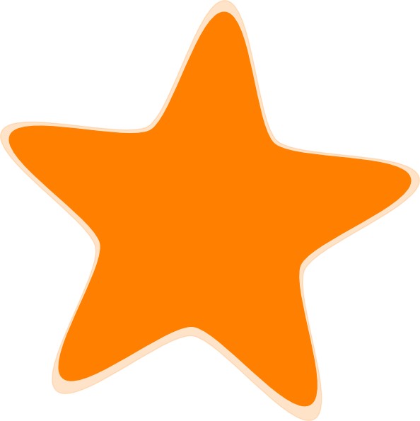 starburst clipart orange