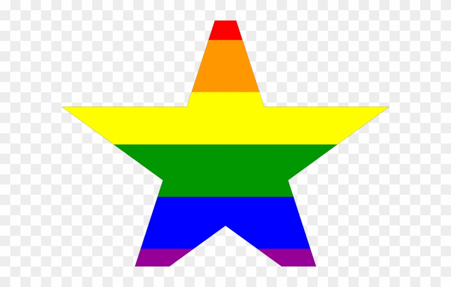 Rainbow star png.