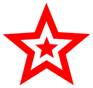 Red star in star Clipart