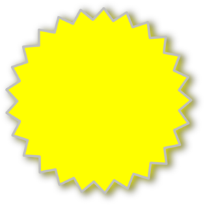 Starburst outline yellow.