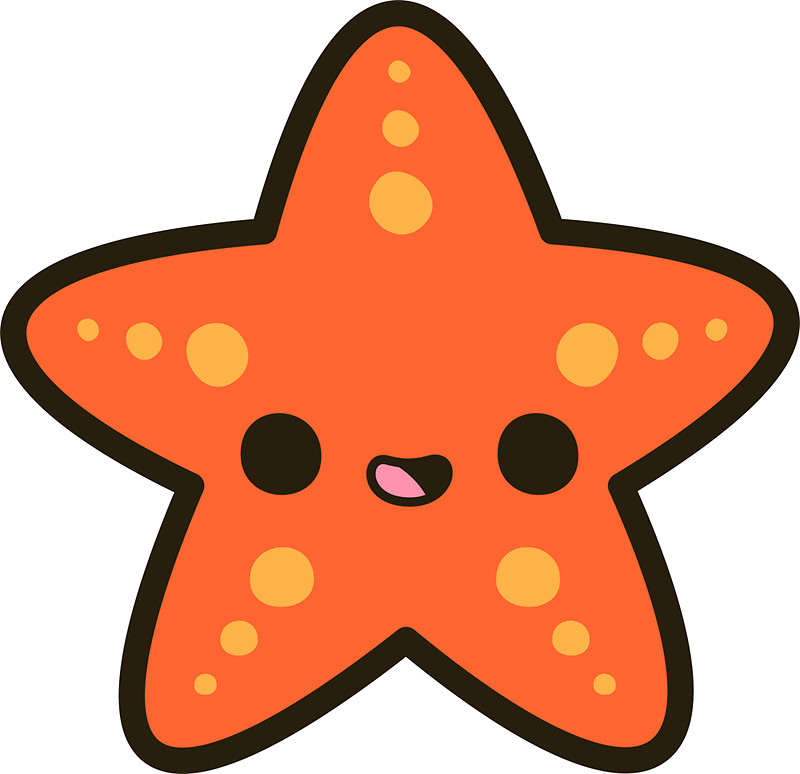 Cute starfish clipart.