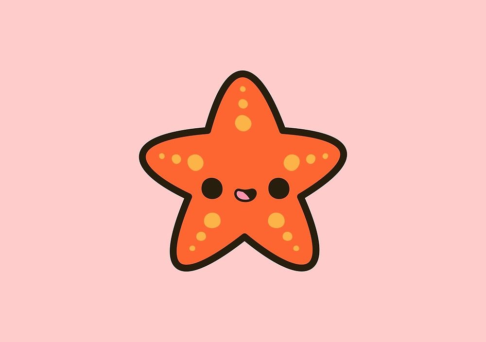 Cute starfish by peppermintpopuk in