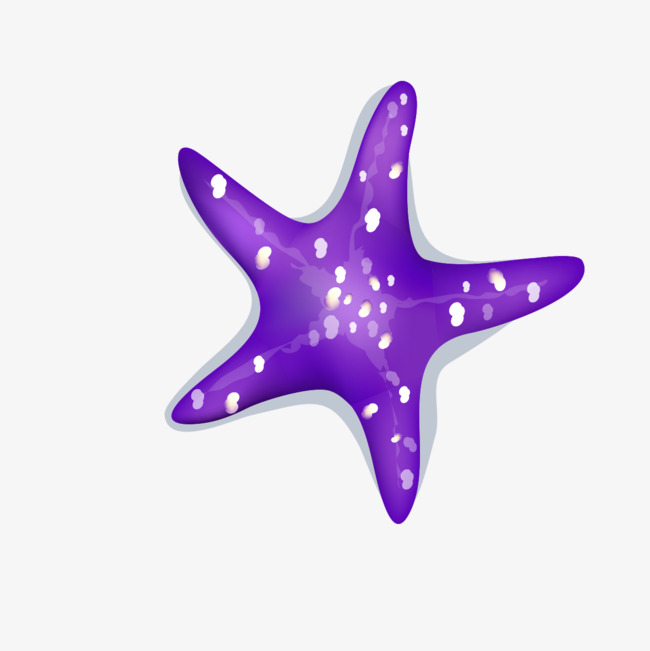 Purple starfish clipart.