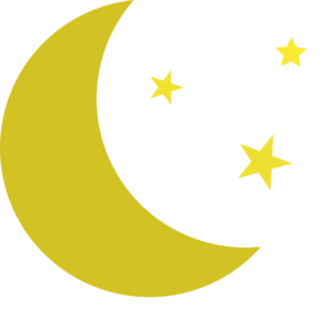 Moon and stars.