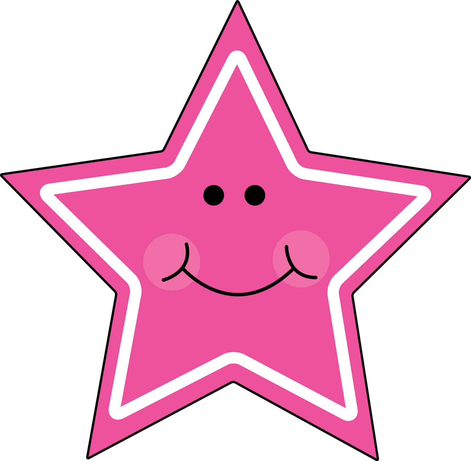 Pink stars clipart star clip art image present