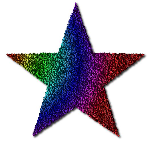 Rainbow stars clipart.