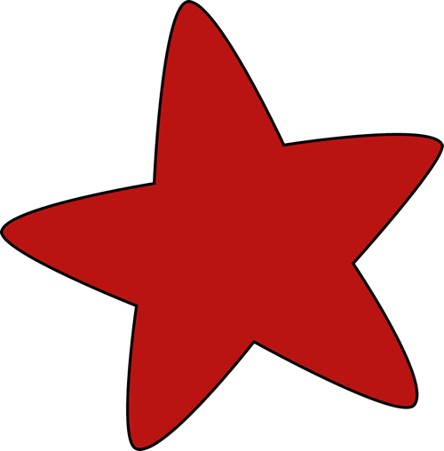 stars clipart red