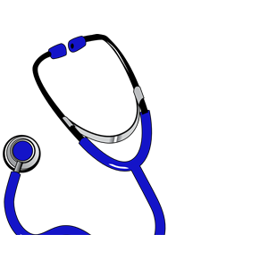 Blue stethoscope clipart.