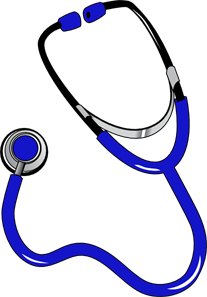 Blue stethoscope png.