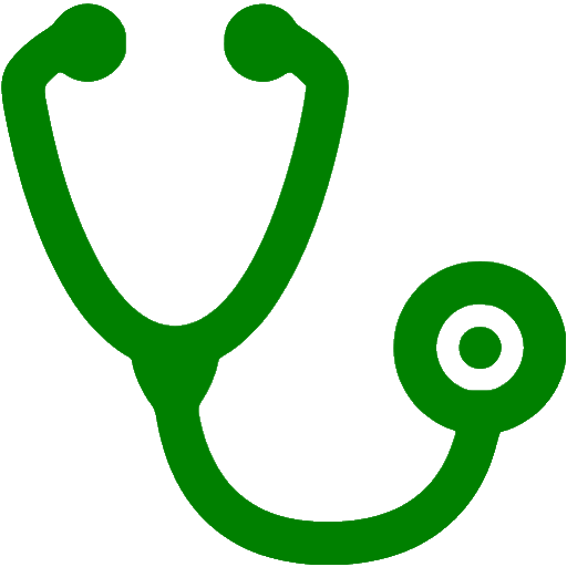 Green stethoscope icon