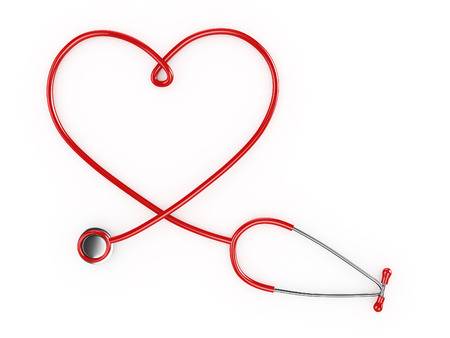 Heart shaped stethoscope clipart