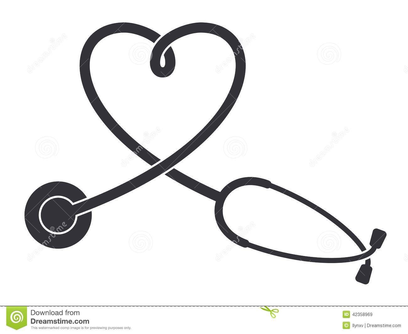 Stethoscope heart clipart