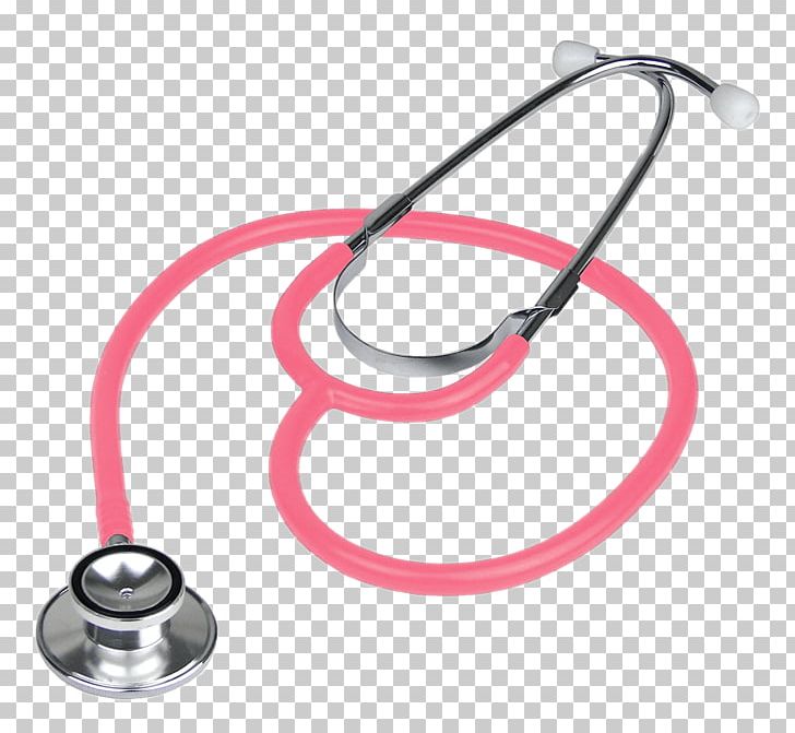 Pink stethoscope png.