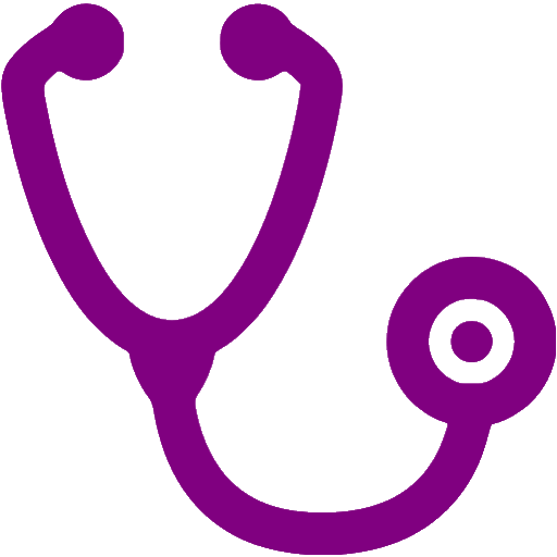 Purple stethoscope icon