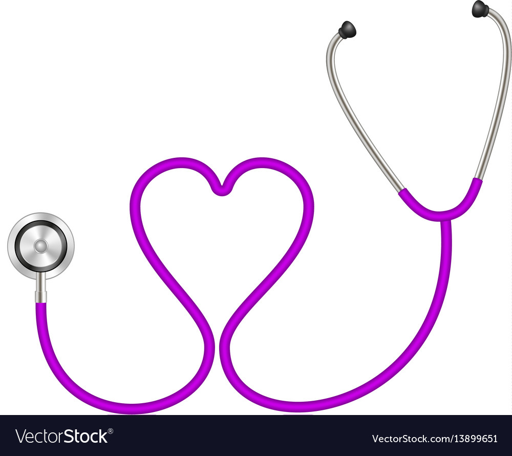 Stethoscope shape heart.