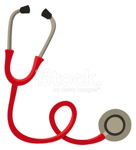 Red cartoon stethoscope.