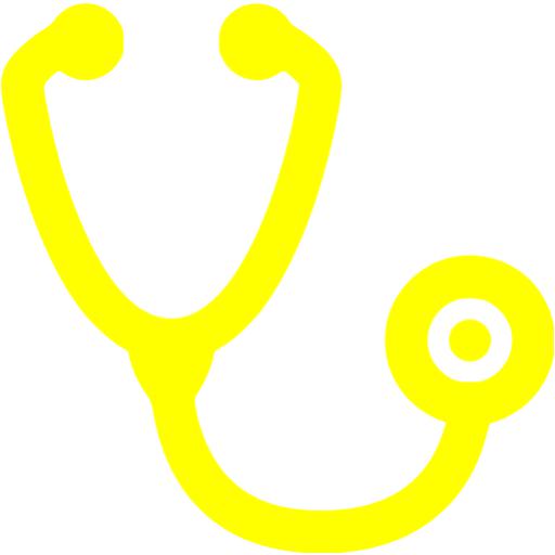 Yellow stethoscope icon