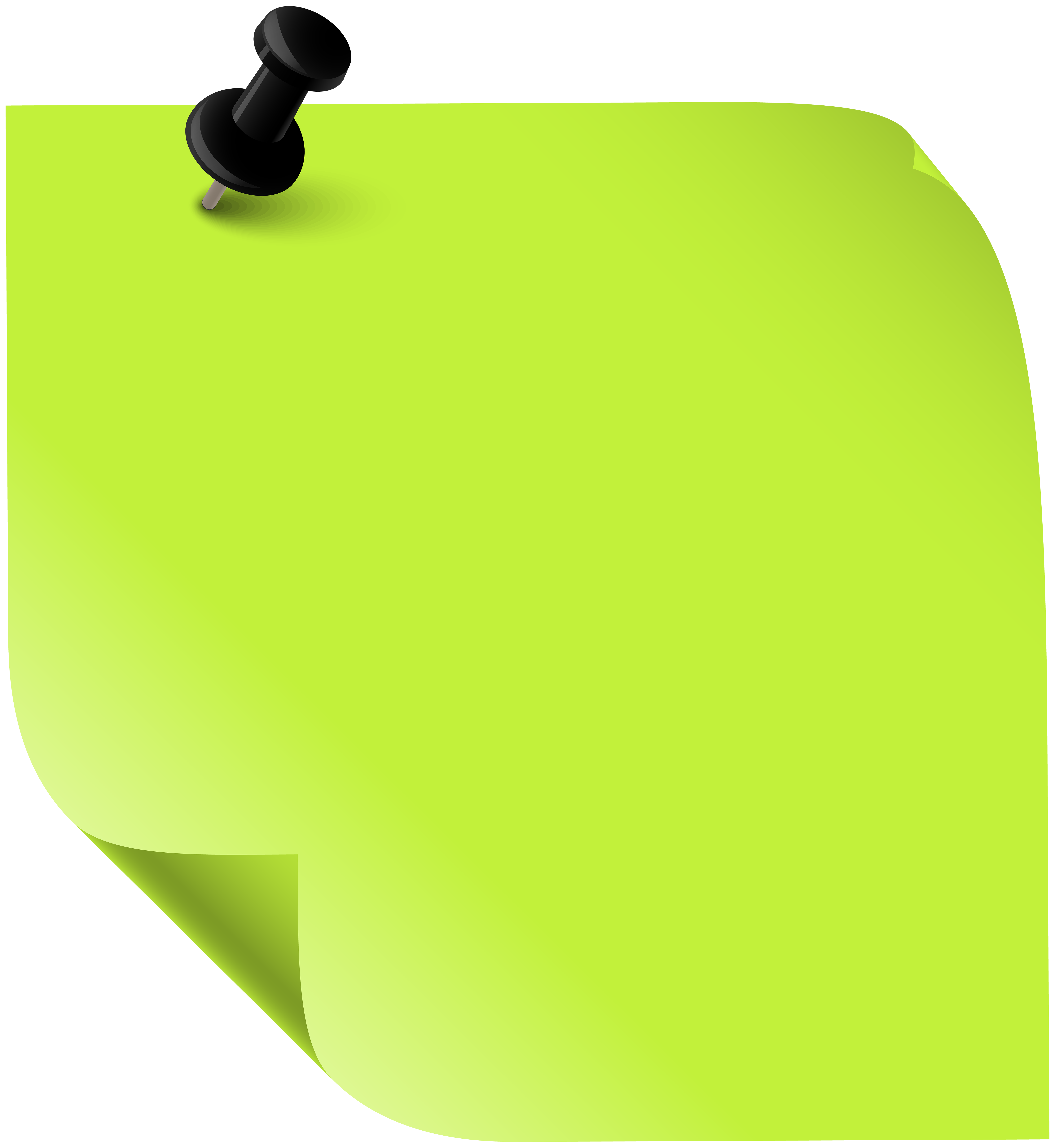 Sticky Note Green PNG Clipart