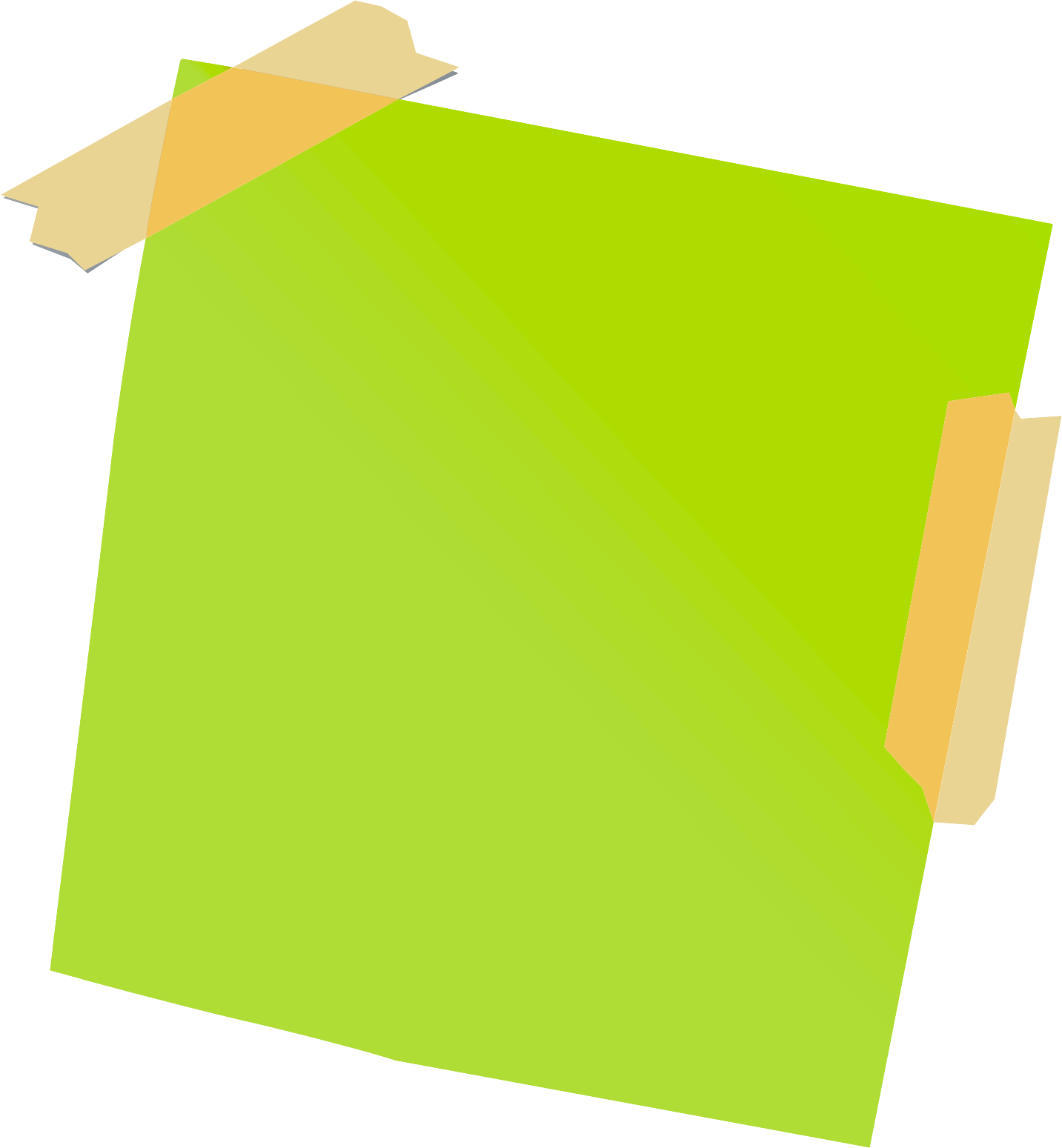 Green clipart sticky note, Green sticky note Transparent
